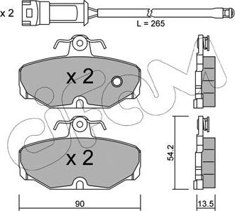 Cifam 822-095-0K - Тормозные колодки, дисковые, комплект autospares.lv