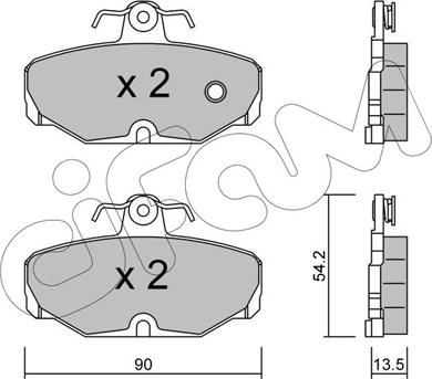 Cifam 822-095-0 - Тормозные колодки, дисковые, комплект autospares.lv