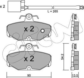 Cifam 822-095-1K - Тормозные колодки, дисковые, комплект autospares.lv