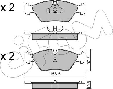 Cifam 822-091-0 - Тормозные колодки, дисковые, комплект autospares.lv