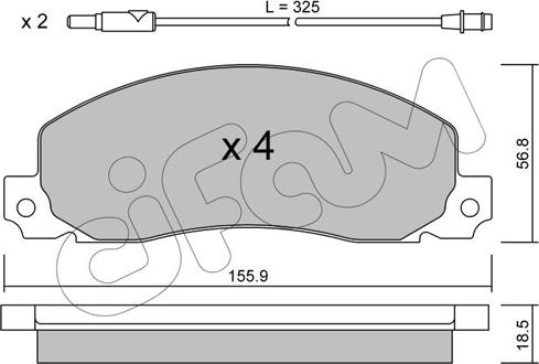 Cifam 822-098-0 - Тормозные колодки, дисковые, комплект autospares.lv