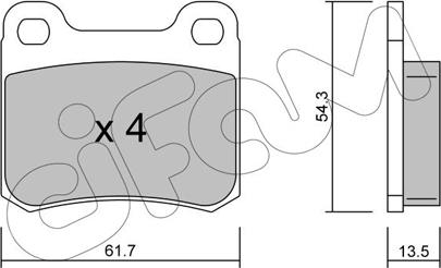 Cifam 822-092-0 - Тормозные колодки, дисковые, комплект autospares.lv