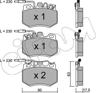 Cifam 822-049-0 - Тормозные колодки, дисковые, комплект autospares.lv