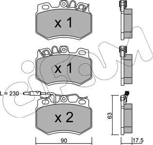 Cifam 822-049-1 - Тормозные колодки, дисковые, комплект autospares.lv