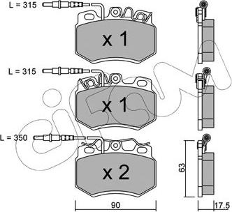 Cifam 822-049-2 - Тормозные колодки, дисковые, комплект autospares.lv