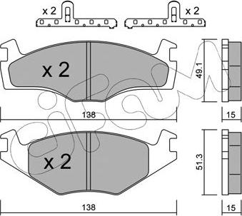 Cifam 822-045-0K - Тормозные колодки, дисковые, комплект autospares.lv