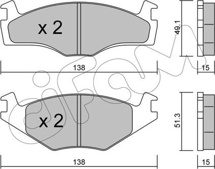 Cifam 822-045-0 - Тормозные колодки, дисковые, комплект autospares.lv