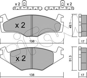 Cifam 822-045-2K - Тормозные колодки, дисковые, комплект autospares.lv