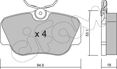 Cifam 822-041-0 - Тормозные колодки, дисковые, комплект autospares.lv