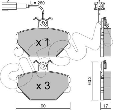 Cifam 822-059-0 - Тормозные колодки, дисковые, комплект autospares.lv