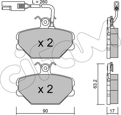 Cifam 822-059-1 - Тормозные колодки, дисковые, комплект autospares.lv