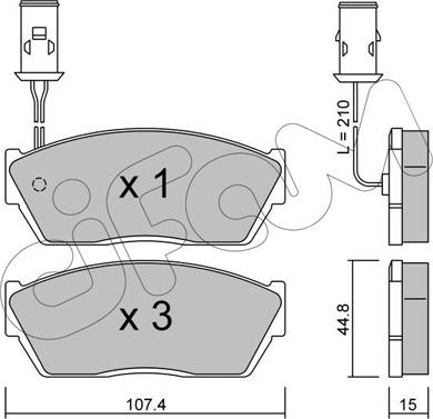 Cifam 822-054-1 - Тормозные колодки, дисковые, комплект autospares.lv