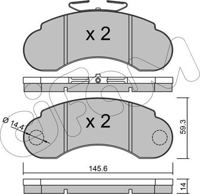 Cifam 822-055-0 - Тормозные колодки, дисковые, комплект autospares.lv