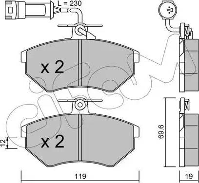 Cifam 822-050-3 - Тормозные колодки, дисковые, комплект autospares.lv