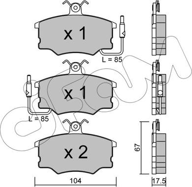 Cifam 822-053-0 - Тормозные колодки, дисковые, комплект autospares.lv