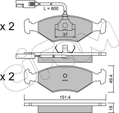 Cifam 822-057-0 - Тормозные колодки, дисковые, комплект autospares.lv