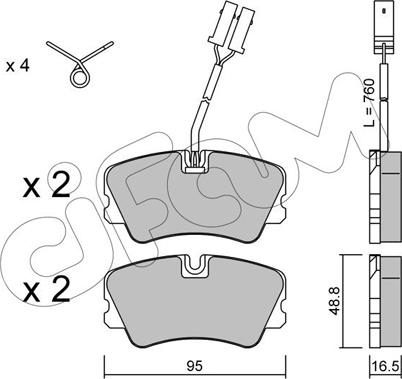 Cifam 822-065-0 - Тормозные колодки, дисковые, комплект autospares.lv