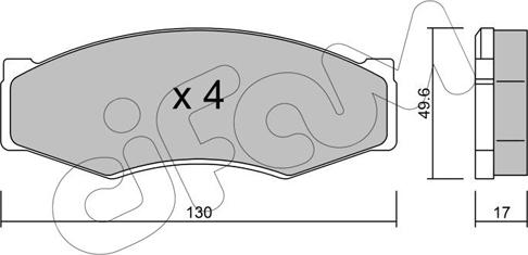 Cifam 822-066-0 - Тормозные колодки, дисковые, комплект autospares.lv