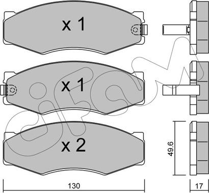 Cifam 822-066-1 - Тормозные колодки, дисковые, комплект autospares.lv