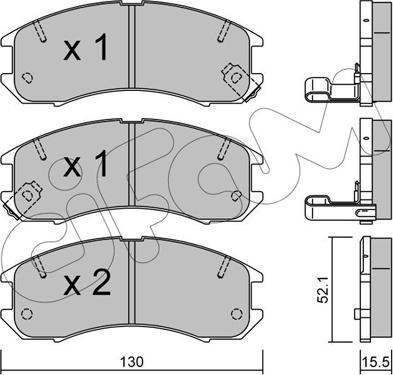 Cifam 822-068-0 - Тормозные колодки, дисковые, комплект autospares.lv