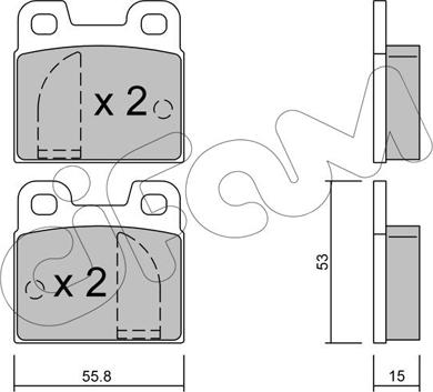 Cifam 822-009-0 - Тормозные колодки, дисковые, комплект autospares.lv