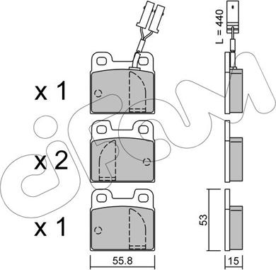 Cifam 822-009-1 - Тормозные колодки, дисковые, комплект autospares.lv