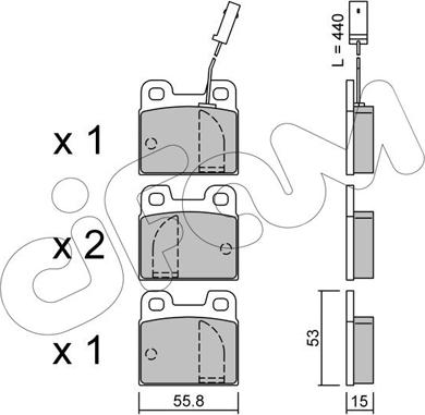 Cifam 822-009-2 - Тормозные колодки, дисковые, комплект autospares.lv