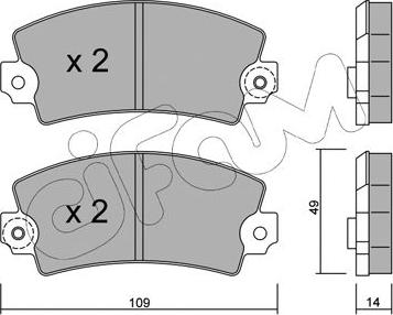 Cifam 822-005-1 - Тормозные колодки, дисковые, комплект autospares.lv