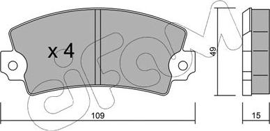 Cifam 822-005-2 - Тормозные колодки, дисковые, комплект autospares.lv