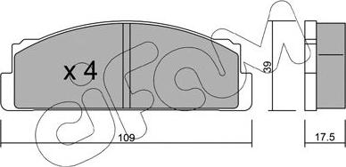 Cifam 822-001-0 - Тормозные колодки, дисковые, комплект autospares.lv