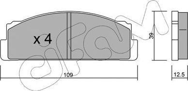 Cifam 822-001-1 - Тормозные колодки, дисковые, комплект autospares.lv