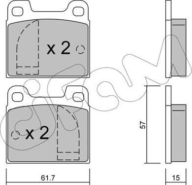 Cifam 822-008-0 - Тормозные колодки, дисковые, комплект autospares.lv