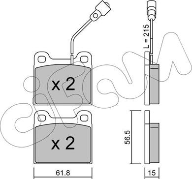 Cifam 822-003-2 - Тормозные колодки, дисковые, комплект autospares.lv