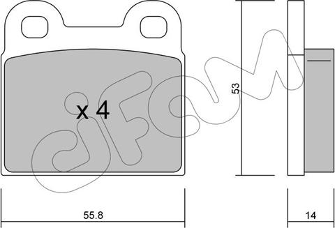 Cifam 822-002-0 - Тормозные колодки, дисковые, комплект autospares.lv