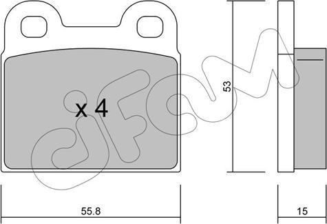 Cifam 822-002-1 - Тормозные колодки, дисковые, комплект autospares.lv