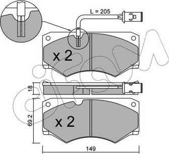 Japanparts JPA-0232 - Тормозные колодки, дисковые, комплект autospares.lv