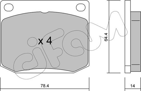 Cifam 822-018-1 - Тормозные колодки, дисковые, комплект autospares.lv