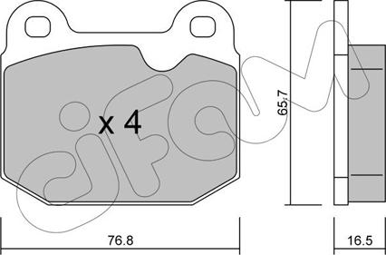 Cifam 822-013-1 - Тормозные колодки, дисковые, комплект autospares.lv