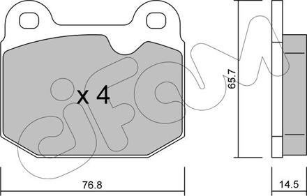 Cifam 822-013-3 - Тормозные колодки, дисковые, комплект autospares.lv