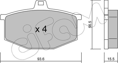 Cifam 822-012-0 - Тормозные колодки, дисковые, комплект autospares.lv