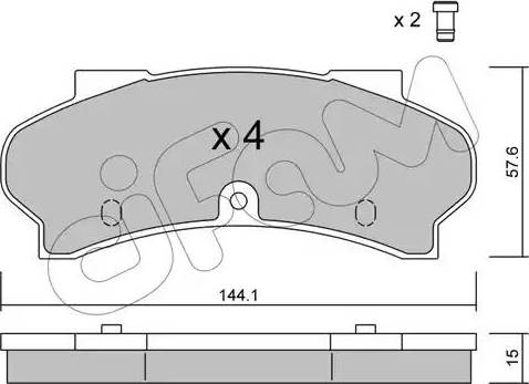 Cifam 822-017-0 - Тормозные колодки, дисковые, комплект autospares.lv