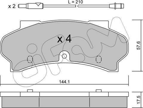 Cifam 822-017-1 - Тормозные колодки, дисковые, комплект autospares.lv