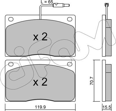 Cifam 822-089-1 - Тормозные колодки, дисковые, комплект autospares.lv