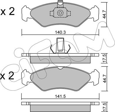 Cifam 822-088-0 - Тормозные колодки, дисковые, комплект autospares.lv