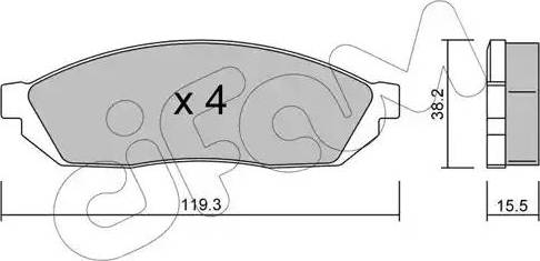 Cifam 822-087-0 - Тормозные колодки, дисковые, комплект autospares.lv