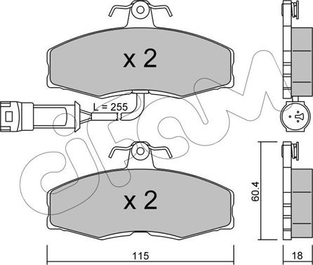 Cifam 822-039-1 - Тормозные колодки, дисковые, комплект autospares.lv