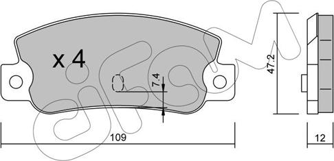 Cifam 822-035-0 - Тормозные колодки, дисковые, комплект autospares.lv