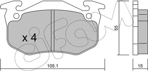 Cifam 822-036-5 - Тормозные колодки, дисковые, комплект autospares.lv