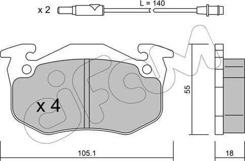 Cifam 822-036-1 - Тормозные колодки, дисковые, комплект autospares.lv