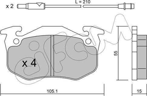 Cifam 822-036-2 - Тормозные колодки, дисковые, комплект autospares.lv